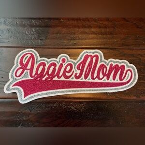 Aggie Mom Glitter/Embroidered Patch